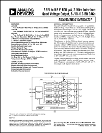 AD5325 datasheet: 2.5 V to 5.5 V, 500 µA, 2-Wire Interface Quad Voltage Output 12-Bit DAC in a 10-Lead MicroSOIC Package AD5325
