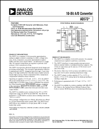 AD573 datasheet: 10-bit successive approximation ADC. AD573