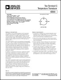 AD590 datasheet: Two Terminal IC Temperature Transducer AD590