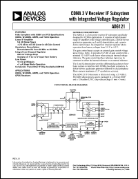 AD6121 datasheet: CDMA 3 V Receiver IF Subsystem with Integrated Voltage Regulator AD6121
