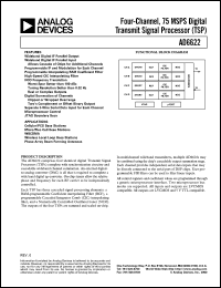 AD6622 datasheet: 65 MSPS, Quad Transmit Signal Processor AD6622