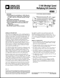 AD668 datasheet: 12-Bit Ultrahigh Speed Multiplying D/A Converter AD668