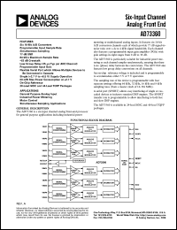 AD73360 datasheet: 6-Channel AFE Processor for General Purpose Applications Including Industrial Power Metering or Multi-Channel Analog Inputs AD73360