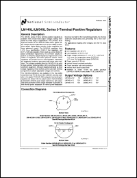 LM140LAH-5.0 datasheet: Series 3-Terminal Positive Regulators LM140LAH-5.0