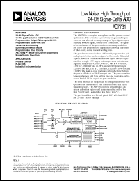 AD7731 datasheet: CMOS, Low Noise 24-Bit Sigma-Delta ADC with Fast Channel-Channel Settling Time AD7731