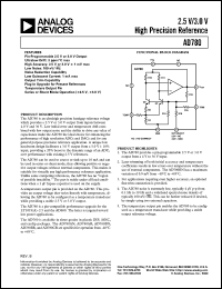AD780 datasheet: 2.5 V/3.0 V Ultrahigh Precision Bandgap Voltage Reference AD780