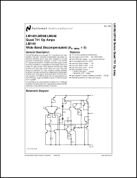 JM38510/11001BD datasheet: Series Quad 741 Op Amp JM38510/11001BD