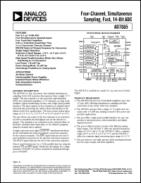 AD7865 datasheet: Fast, Low-Power, 4-Channel, Simultaneous Sampling, 14-bit  ADC AD7865