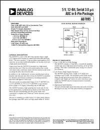 AD7895 datasheet: True Bipolar Input, 5 V Single Supply, 12-Bit, Serial 3.8 µs ADC in 8-Pin Package AD7895