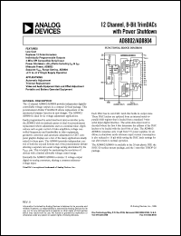 AD8804 datasheet: 12 Channel, 8-Bit TrimDACs with Power Shutdown AD8804