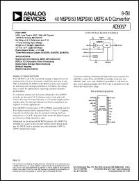 AD9057 datasheet: 8-Bit, 40/60/80 MSPS A/D Converter AD9057