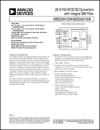 ADDC02812DA datasheet: 28V/100W DC/DC Converter Vin=16-50V, Vo=12V@8.3A w/EMI Filter ADDC02812DA