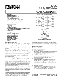 ADG453 datasheet: 5 Ohm, Quad SPST (2NO/2NC) Switch ADG453