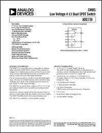 ADG736 datasheet: 4 Ohm, Low Voltage Dual SPDT Switch in microSOIC ADG736