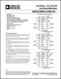 ADM1385 datasheet: High-Speed, 2-Channel RS232/V.28 Interface Devices ADM1385