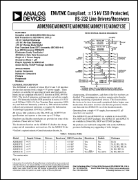 ADM207E datasheet: EMI/EMC Compliant, ±kV Protected, RS-232 Line Drivers/Receivers ADM207E