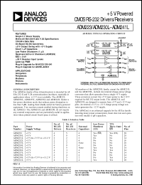 ADM232L datasheet: +5 V Powered CMOS RS-232 Driver/Receiver ADM232L