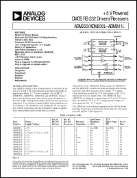 ADM233L datasheet: +5 V Powered CMOS RS-232 Driver/Receiver ADM233L
