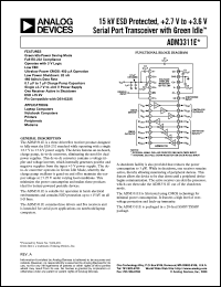 ADM3311E datasheet: 3-V, RS-232 Serial Port Driver-Receiver ADM3311E