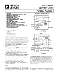 ADM8692 datasheet: Microprocessor Supervisory Circuits ADM8692