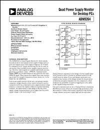 ADM9264 datasheet: Quad Power Supply Monitor for Desktop PCs ADM9264