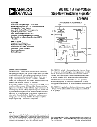 ADP3050 datasheet: 200 kHz, 1 A Step-Down High-Voltage Switching Regulator ADP3050
