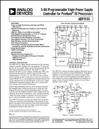 ADP3155 datasheet: VRM 8.2/3/4 Buck Controller With Two Linear Controllers ADP3155