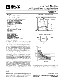 ADP3367 datasheet: +5 V Fixed, Adjustable Low-Dropout Linear Voltage Regulator ADP3367