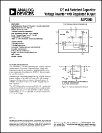 ADP3605 datasheet: 120 mA Switched Capacitor Voltage Inverter with Regulated Output ADP3605