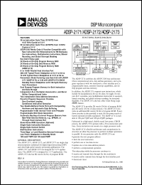 ADSP-2173 datasheet: 16-bit, 20 MIPS, 3.3v, 2 serial ports, host port ADSP-2173