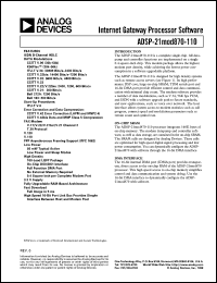 ADSP-21MOD870 datasheet: 16-bit, first complete digital modem on a single chip ADSP-21MOD870