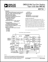 ADV7150L datasheet: Triple 10-Bit True Color Video RAM-DAC ADV7150L