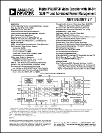 ADV7171 datasheet: Digital PAL/NTSC Video Encoder with 10-Bit SAFF tm and Advanced Power Management ADV7171