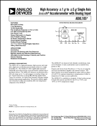 ADXL105 datasheet: 5g single axis high performance accelerometer with analog output ADXL105