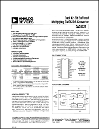 DAC8221 datasheet: Dual 12-Bit Buffered Multiplying CMOS D/A Converter DAC8221