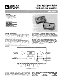 HTS-0025G datasheet: Ultra High Speed Hybrid Track-and-Hold Amplifiers HTS-0025G