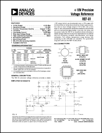 REF01 datasheet: +10V Precision Voltage Reference REF01
