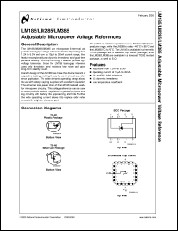 LM185BH/883 datasheet: Adjustable Micropower Voltage Reference LM185BH/883