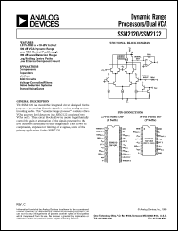 SSM2120 datasheet: Dynamic Range Processors/Dual VCA SSM2120