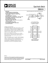 SSM2404 datasheet: Quad Audio Switch SSM2404