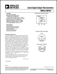 TMP03 datasheet: Serial Digital Output Thermometers (Temperature Sensor) TMP03