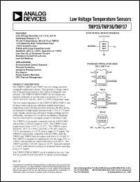 TMP35 datasheet: Low Voltage Temperature Sensor, Vo=250 mV at +25 Deg C TMP35