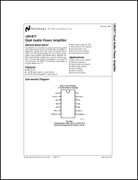 LM1877N-9 datasheet: Dual Audio Power Amplifier LM1877N-9