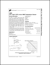 LM20BIM7 datasheet: 2.4V, 10µA, SC70, micro SMD Temperature Sensor LM20BIM7