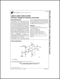 LM231AN datasheet: Precision Voltage-to-Frequency Converter LM231AN