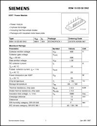 BSM10GD60DN2 datasheet: 600V/10A IGBT power module BSM10GD60DN2