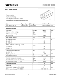 BSM25GD120D2 datasheet: 1200V/35A IGBT power module BSM25GD120D2