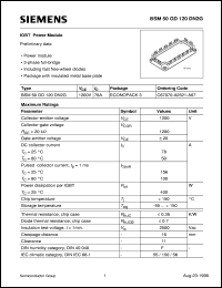 BSM50GD120DN2G datasheet: 1200V/78A IGBT power module BSM50GD120DN2G