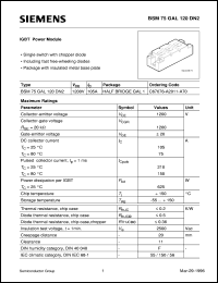 BSM75GAL120DN2 datasheet: 1200V/105A IGBT power module BSM75GAL120DN2