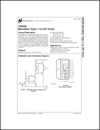 LM2405T datasheet: Monolithic Triple 7 ns CRT Driver LM2405T